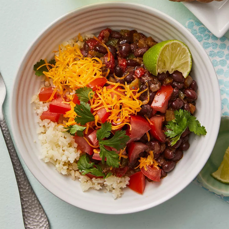 Vegan Black Bean and Cauliflower Rice Bowl