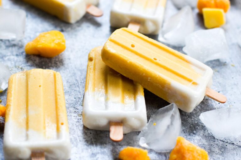 Fruit Dessert: Coconut Mango Popsicles