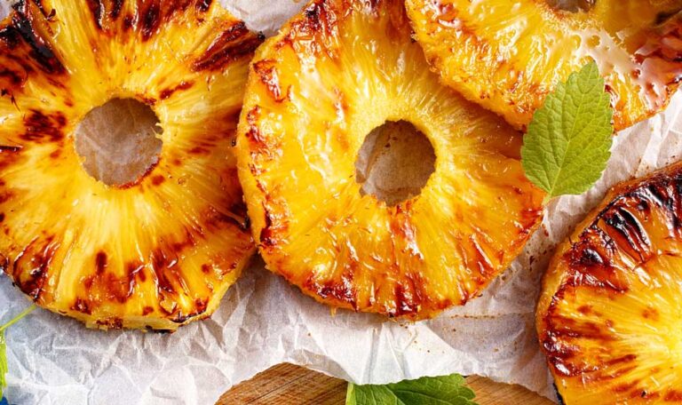 Fruit Dessert: Grilled Pineapple with Cinnamon