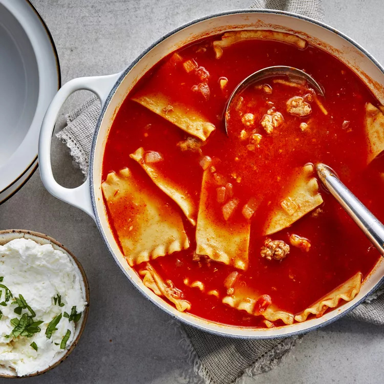 High Protein Lasagna Soup